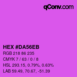 Color code: HEX #DA56EB | qconv.com
