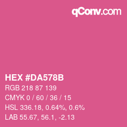 Color code: HEX #DA578B | qconv.com