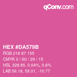 Color code: HEX #DA579B | qconv.com