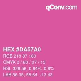 Color code: HEX #DA57A0 | qconv.com