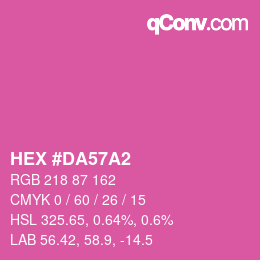 カラーコード: HEX #DA57A2 | qconv.com