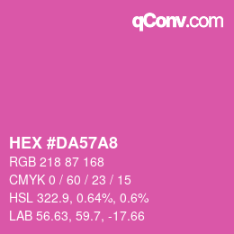 カラーコード: HEX #DA57A8 | qconv.com