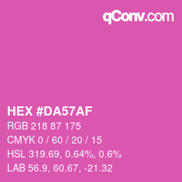 Color code: HEX #DA57AF | qconv.com