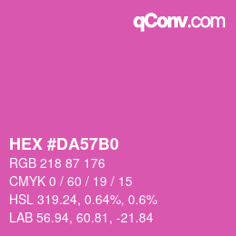 Color code: HEX #DA57B0 | qconv.com