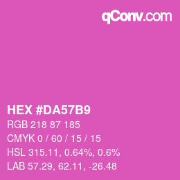 Color code: HEX #DA57B9 | qconv.com
