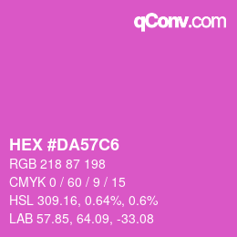 Color code: HEX #DA57C6 | qconv.com