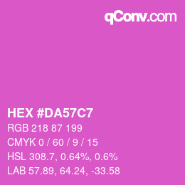 Color code: HEX #DA57C7 | qconv.com