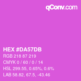 Color code: HEX #DA57DB | qconv.com
