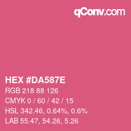 Color code: HEX #DA587E | qconv.com