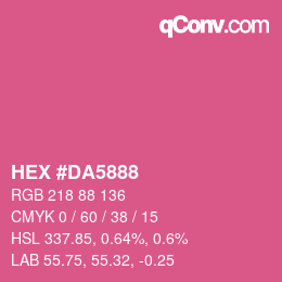 Color code: HEX #DA5888 | qconv.com