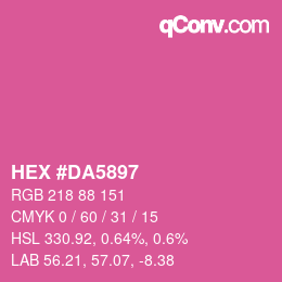 Color code: HEX #DA5897 | qconv.com