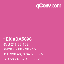 Color code: HEX #DA5898 | qconv.com