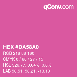Color code: HEX #DA58A0 | qconv.com