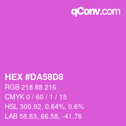 カラーコード: HEX #DA58D8 | qconv.com