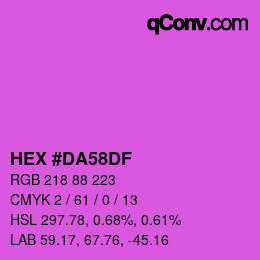 Color code: HEX #DA58DF | qconv.com