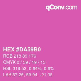 颜色代码: HEX #DA59B0 | qconv.com