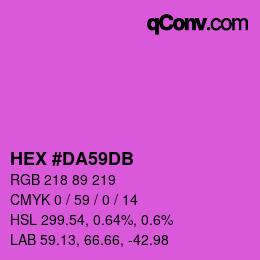 Color code: HEX #DA59DB | qconv.com