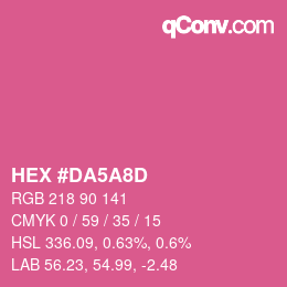 Color code: HEX #DA5A8D | qconv.com