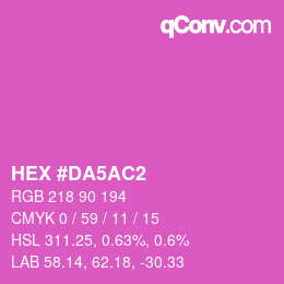 Color code: HEX #DA5AC2 | qconv.com