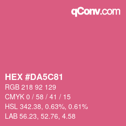 Color code: HEX #DA5C81 | qconv.com