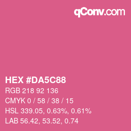 Color code: HEX #DA5C88 | qconv.com