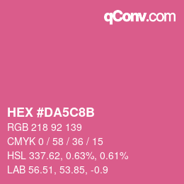 カラーコード: HEX #DA5C8B | qconv.com