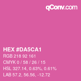 Color code: HEX #DA5CA1 | qconv.com