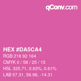 カラーコード: HEX #DA5CA4 | qconv.com