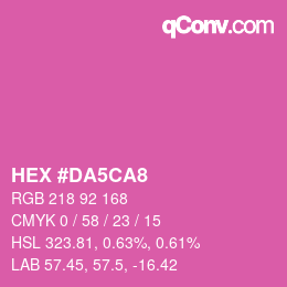 Color code: HEX #DA5CA8 | qconv.com