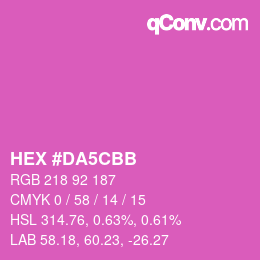 Color code: HEX #DA5CBB | qconv.com