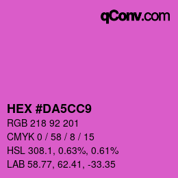Color code: HEX #DA5CC9 | qconv.com