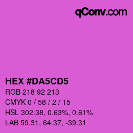 Color code: HEX #DA5CD5 | qconv.com