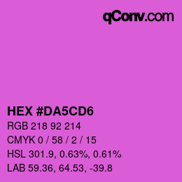 Color code: HEX #DA5CD6 | qconv.com