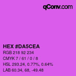 Color code: HEX #DA5CEA | qconv.com