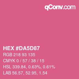颜色代码: HEX #DA5D87 | qconv.com