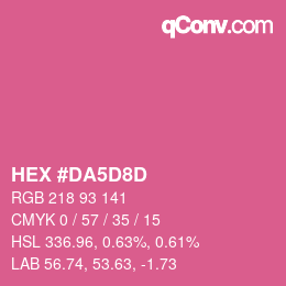カラーコード: HEX #DA5D8D | qconv.com