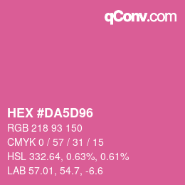 Color code: HEX #DA5D96 | qconv.com