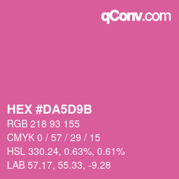 Color code: HEX #DA5D9B | qconv.com