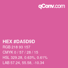 カラーコード: HEX #DA5D9D | qconv.com