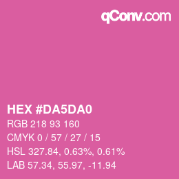 颜色代码: HEX #DA5DA0 | qconv.com