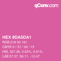 カラーコード: HEX #DA5DA1 | qconv.com