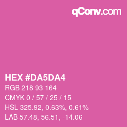 カラーコード: HEX #DA5DA4 | qconv.com