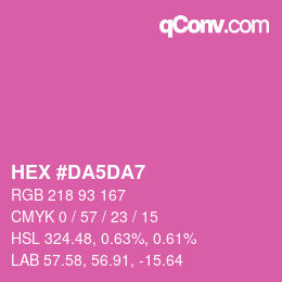 カラーコード: HEX #DA5DA7 | qconv.com