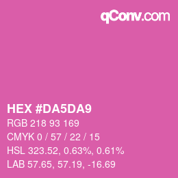 颜色代码: HEX #DA5DA9 | qconv.com