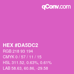 カラーコード: HEX #DA5DC2 | qconv.com