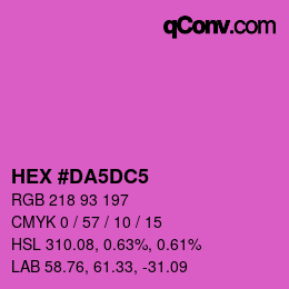 カラーコード: HEX #DA5DC5 | qconv.com