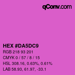 颜色代码: HEX #DA5DC9 | qconv.com