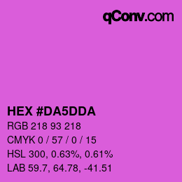 Color code: HEX #DA5DDA | qconv.com