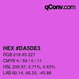カラーコード: HEX #DA5DE3 | qconv.com