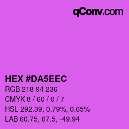 Código de color: HEX #DA5EEC | qconv.com